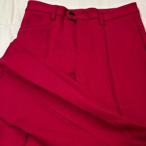 Anthropologie Vibrant Red Flare Pants